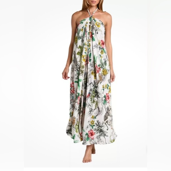 NEW,  L' Agence Geneva Jungle Floral Cover-Up Dress Size  Large. - Picture 5 of 11